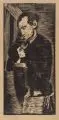 August Brömse, Vater und Sohn, Um 1923, Holzschnitt auf hellbraunem Bütten