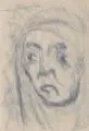 Eugen Hoffmann, Das Leid. Wohl um 1920, Grafitzeichnung auf Velin
