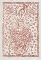 Elfriede Lohse-Wächtler, Maria (Böhmische Madonna), 1918, Federlithografie in Rotbraun auf hauchdünnem Japan