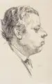 Emil Orlík, Porträt Max Reinhardt im Profil nach rechts. Wohl 1920er Jahre