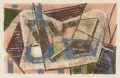 Erhard Hippold, Stillleben mit Vase / Strand mit Fischernetzen / Segelboote / Stillleben, Um 1956, Farbmonotypien und eine Monotypie