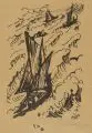 Max Pechstein, Kurenkähne in schwerer See, Federlithografien auf bräunlichem Papier