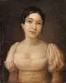 Ernst Gebauer, Bildnis eines Mädchens im rosa Kleid, 1812, Öl auf Leinwand