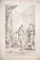 Salvator Rosa, Alexander im Atelier von Apelles, Um 1662, Radierung auf Bütten mit rundem italienischen Wasserzeichen