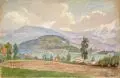 Ernst Wilhelm Eitner, Blick auf Krummhübel, Um 1930, Aquarell über Bleistift