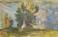 Arven (Tirol) by Ludwig von Hofmann, Deckfarben auf Papier, sold Mar 2023