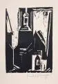 Kurt Löwengard, Kirchgang, 1923, Holzschnitt auf Maschinenbütten