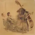 Musiker des Hoforchesters Dresden. Wohl um 1909 by Robert Sterl, Farbkreidezeichnung auf bräunlicher Pappe, sold Mar 2023