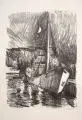 Erhard Hippold, Fünf Ostseedarstellungen. 1950 bzw, 1961, Lithografien auf festen Papieren