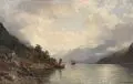 Anders Askevold, Der Geyerfjord, Öl auf Leinwand, auf Holzplatte maroufliert