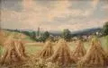 Max Oehler, Blick auf Schwarza b. Blankenhain, Wohl 1910, Öl auf Malpappe