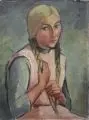Clara Rühle, Mädchenbildnis, 1918, Öl auf Leinwand