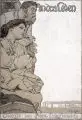 Reinhold Max Eichler, An das Leben. Gedichte von Franz Langheinrich, Um 1900, Kohlestiftzeichnung und Tempera auf leichtem, grauen Karton