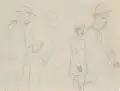Gussy Hippold-Ahnert, 11 Pariser Zeichnungen, 1933, Bleistift- und Farbstiftzeichnungen
