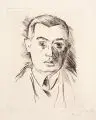 Paul Kleinschmidt, Bildnis Marcy, 1922, Kaltnadelradierung auf kräftigem, chamoisfarbenen Bütten