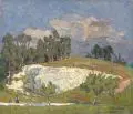 Franz Kunz, Sandsteinbruch, Um 1915, Öl auf Leinwand