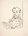 Richard Dreher, Selbstportrait. Spätes 19. Jh./Frühes 20. Jh, Bleistiftzeichnung