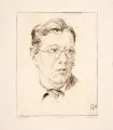 Georg Hermann Gelbke, Porträt Hugo Erfurth, 1914, Kaltnadelradierung auf Karton