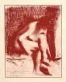 Max Mayrshofer, / Wilhelm Steinhausen / Ernst Pfannschmidt, Drei figürliche und eine religiöse Darstellung. Anfang 20. Jh, Radierungen, Rötelzeichnung, Lithografie