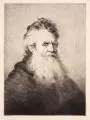 Hermann Struck, Porträt eines alten Mannes nach Rembrandt, Um 1912, Radierung mit Plattenton auf "Zerkall"-Bütten