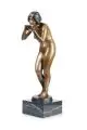 Victor Heinrich Seifert, Die Trinkende, Um 1910, Bronze, gegossen, goldbraun sowie partiell dunkelbraun patiniert