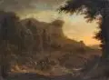 Johann Alexander Thiele, Felsige Landschaft mit Bachlauf, Um 1730, Öl auf Leinwand
