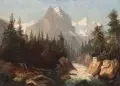 Heinrich Georg Crola, Nebelhorn, Öl auf Malpappe
