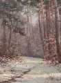 Henri Boitiat, Forêt de Fontainebleau, 1920, Öl auf Malpappe