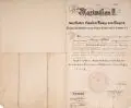 Maximilian II., König von Bayern, Oberlieutenants-Patent für Lorenz Albert by Maximilian Ii. Joseph von Bayern, 1859, Doppelblatt, mehrfach gefaltet, sold Jun 2022