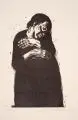 Die Witwe I. by Käthe Kollwitz, 1921/1922, Holzschnitt auf gelblichem Velin, sold Jun 2022