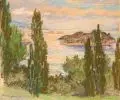 Hans Unger, Italienische Küstenlandschaft. Wohl um 1920