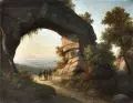 Robert Kaye Greville, Blick auf das Prebischtor in der Sächsischen Schweiz. Wohl um 1840, Öl auf Leinwand