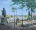 Walter Friederici, Dresden – Blick von der Brühlschen Terrasse. 1930er Jahre, Öl auf Leinwand