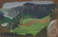 Blick vom Gamzig by Osmar Schindler, Öl auf Malpappe, sold Mar 2022