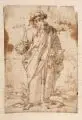 Ubaldo Gandolfi, (in der Art von) Apostel Thomas / Apostel Simon / Apostel Judas sowie eine weitere Darstellung des Judas. Mitte 18. Jh, Federzeichnungen in Tusche, laviert