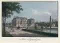 Johann Carl August Richter, Palais im Großen Garten, Um 1830, Umrissradierung, altkoloriert, auf Bütten