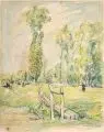 Siegfried Berndt, Wiesenlandschaft / Landschaft in Kärnten