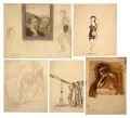 Richard Dreher, Konvolut von ca. 30 Figuren- und Landschaftsdarstellungen. 1890er Jahre – Frühes 20. Jh