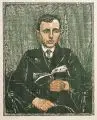 Wilhelm Laage, Der Konfirmand (Heinrich Bantlin), 1916, Farbholzschnitt auf Papier