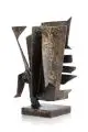 Volkmar Haase, Ohne Titel, 1963, Eisen, geschnitten, geschliffen, geschweißt und gebogen, mit Messing überschmolzen