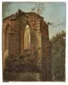 Christian Friedrich Gille, Klosterruine Oybin, Um 1835, Öl auf Papier, vollflächig auf Untersatzkarton montiert
