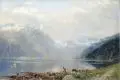Hans Andreas Dahl, Der einsame Fjord (Sogneford, Westnorwegen). 1. Viertel 20. Jh, Öl auf Leinwand