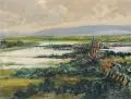 Otto Hamel, Lohr bei Hochwasser, Nach 1943, Öl auf Holz