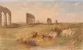 Ferdinand Bellermann, Campagne di Roma, Aquarell über Blei