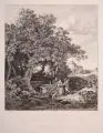 Ludwig Richter, Grotta Ferrata, 1832, Radierung