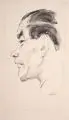 Emil Orlík, Bildnis eines Herren nach links. Wohl 1. Viertel 20. Jh