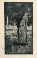 Tod und Alte by Heinrich Vogeler, 1896, Radierung in Blaugrün auf weichem Bütten, sold Dec 2021