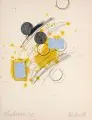 Lutz Fleischer, Winterreise, 1988, Collage (Spielkarten), Grafitzeichnung und Wasserfarben auf kräftigem Papier