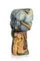 Christine Aust, Adam und Eva, 1977, Holz, geschnitzt, mit Lack- und Deckfarben teils lasierend bemalt