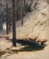 Karl Hanns Taeger, Winter in der Dresdner Heide. Wohl Frühes 20. Jh, Öl auf Leinwand
